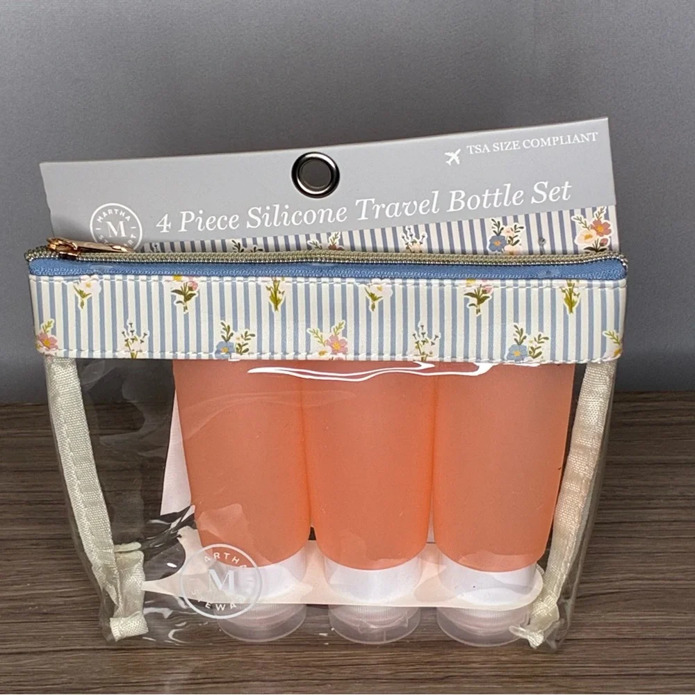 🐼 3/$25 NWT Martha Stewart Travel Bottle & Pouch Set SEE DESCRIPTION